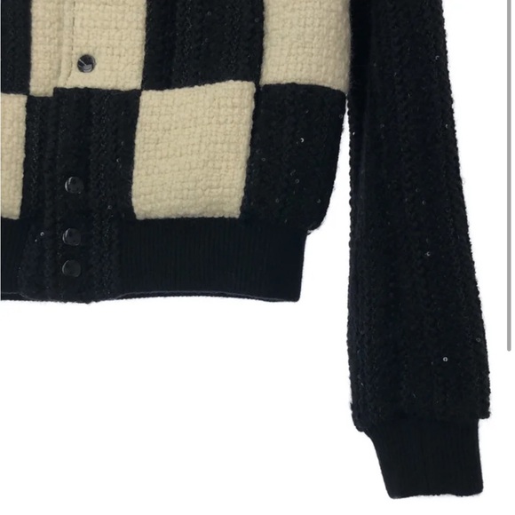 SAINT LAURENT  Baseball Jacket in Black and White Tweed - size 34 or XS - Picture 5 of 5
